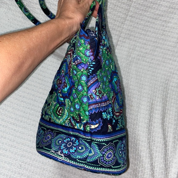 RARE Nwot Vera Bradley Angle Tote Blue Rhapsody Quilted Bag - Picture 7 of 16